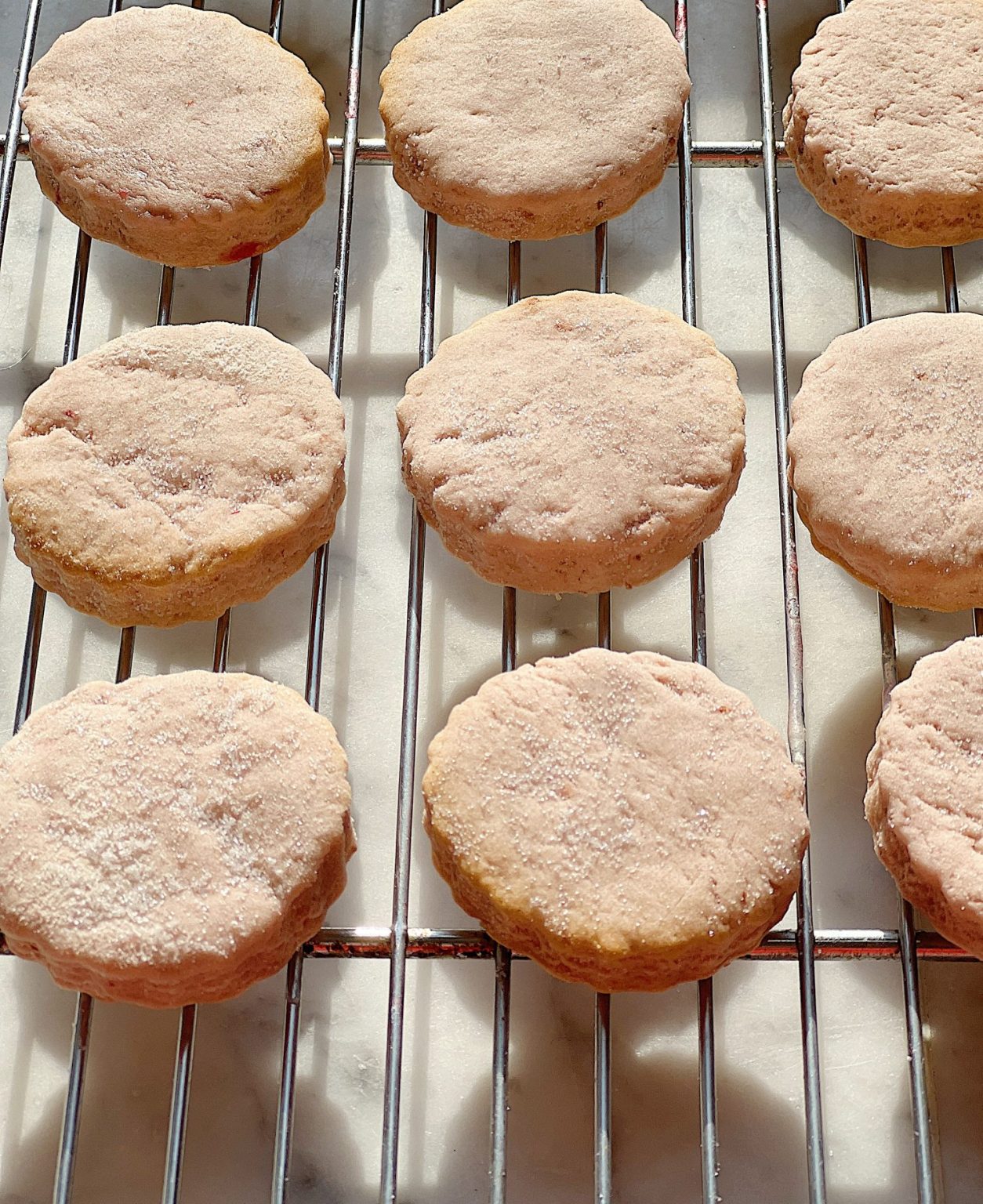 Raspberry Strawberry Shortbread Cookies