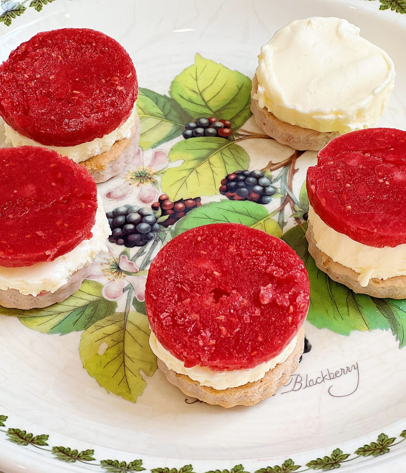 Raspberry Strawberry Shortbread Cookies