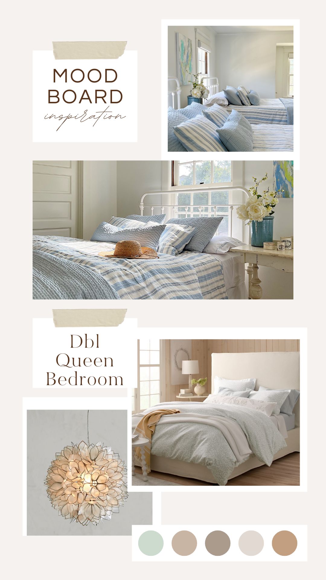 Moodboard Beach House Dbl Queen Bedroom