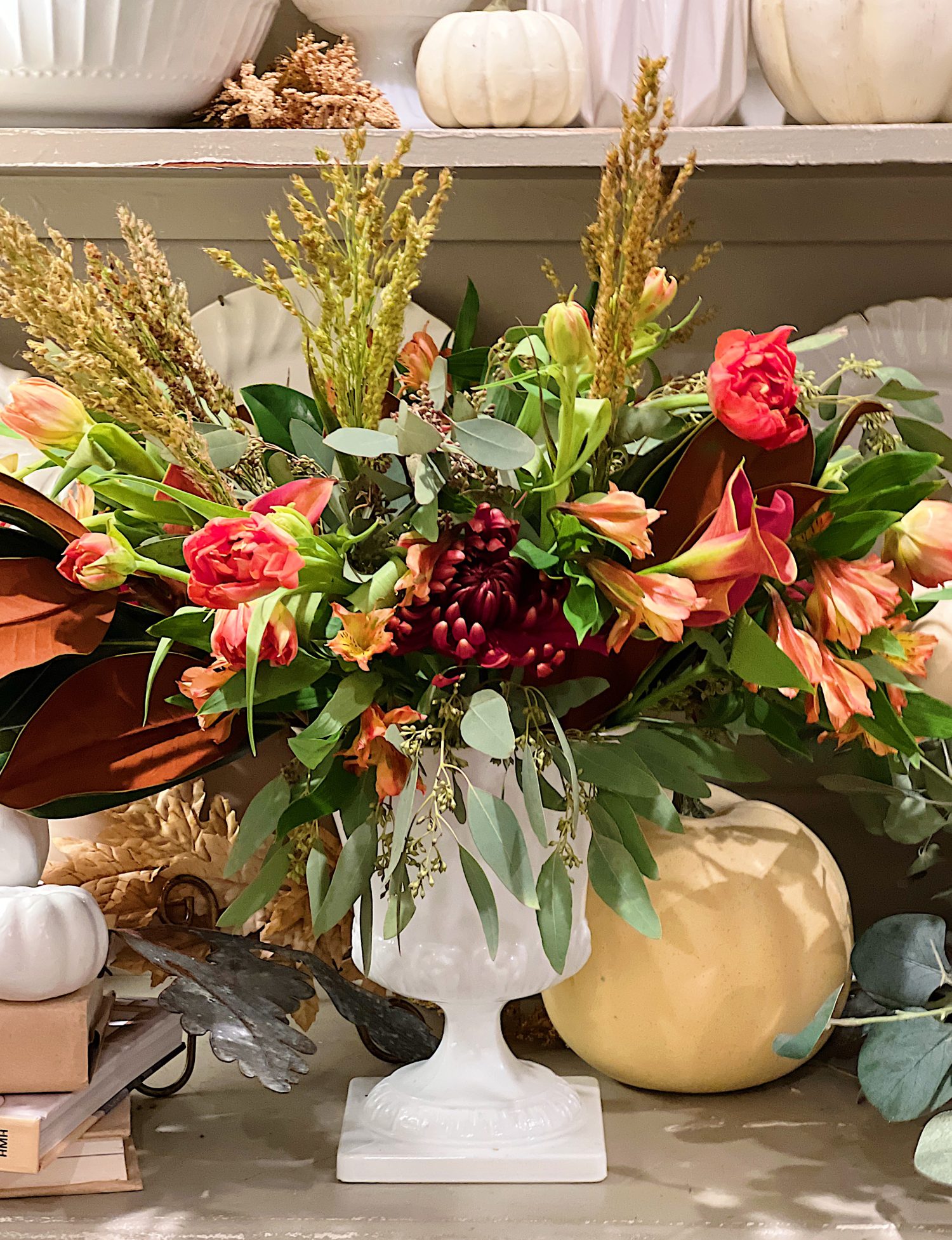 Fall Table Centerpiece for a Gathering