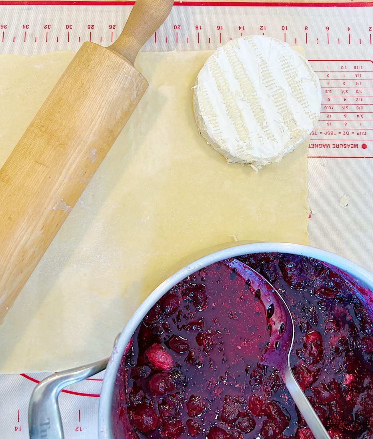 Pumpkin-Shaped Baked Brie with Jam