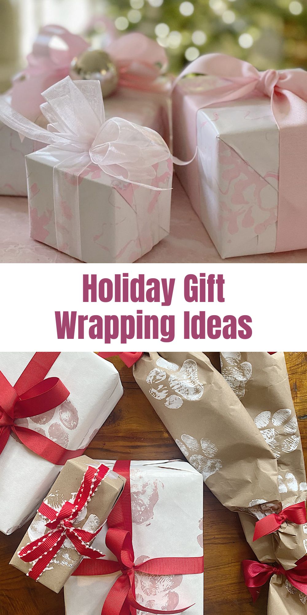 Welcome to day six of Twelve Days To Get Ready For Christmas. Today I am sharing holiday gift wrapping ideas for paper, ribbon, tags, and a gift wrapping station!