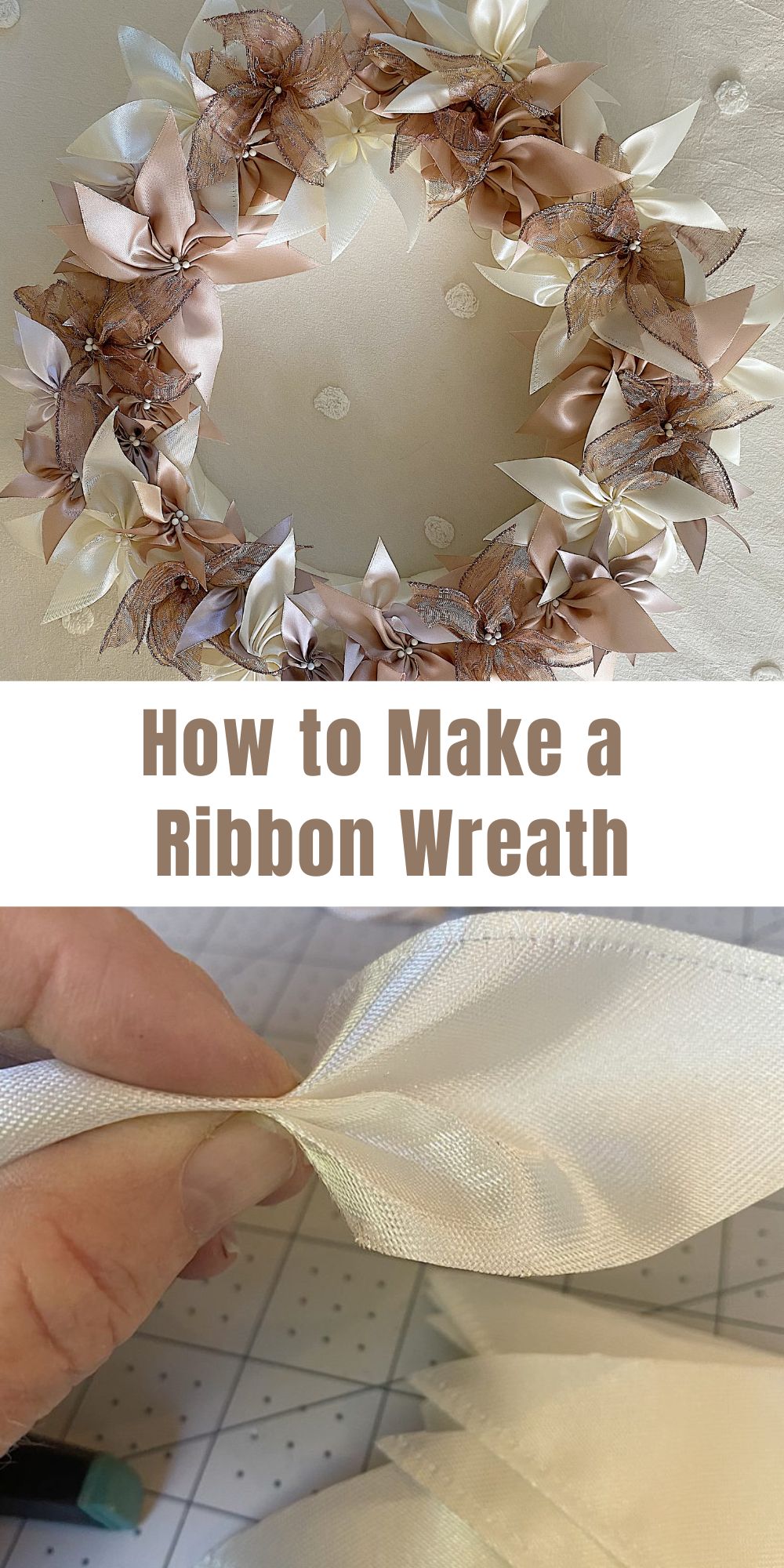 I love my new Christmas wreath and today I am sharing how to make a ribbon wreath. This is a pretty yet easy DIY holiday craft.
