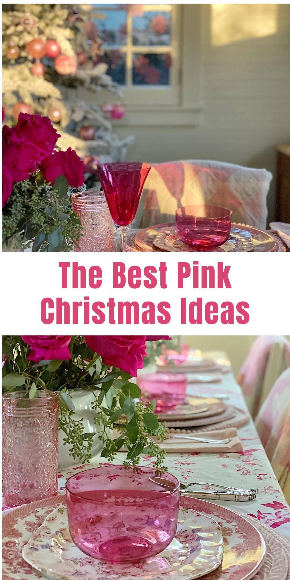 Looking for a non-traditional Christmas color? Decorating for a Pink Christmas was one of my favorite Christmas decor ideas!