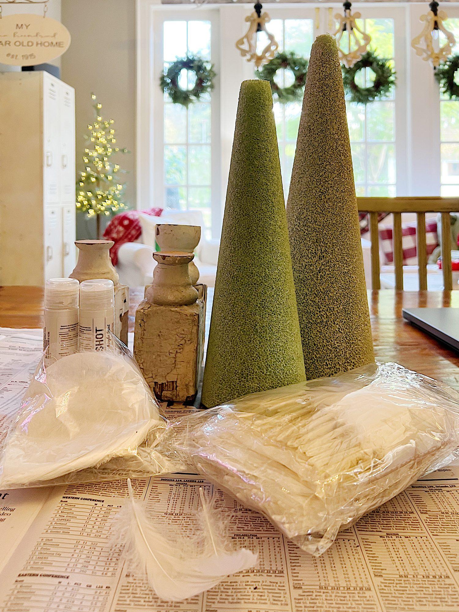 White Christmas Tree DIY