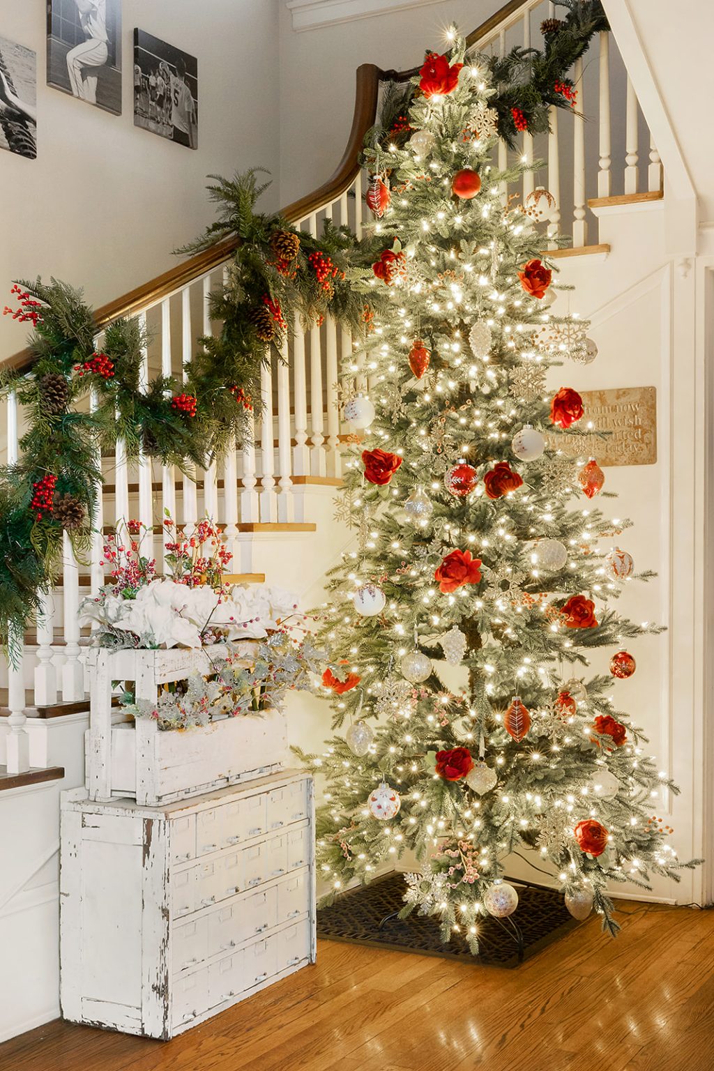 Christmas Decor and My Favorite Flocked Christmas Trees MY 100 YEAR