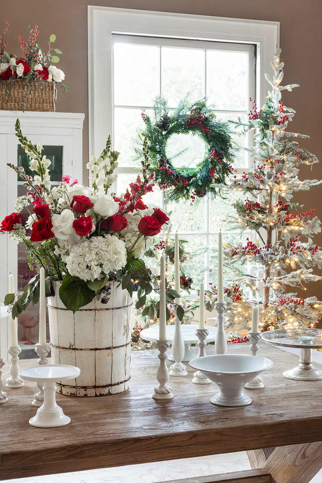 Christmas Decor and My Favorite Flocked Christmas Trees - MY 100 YEAR ...