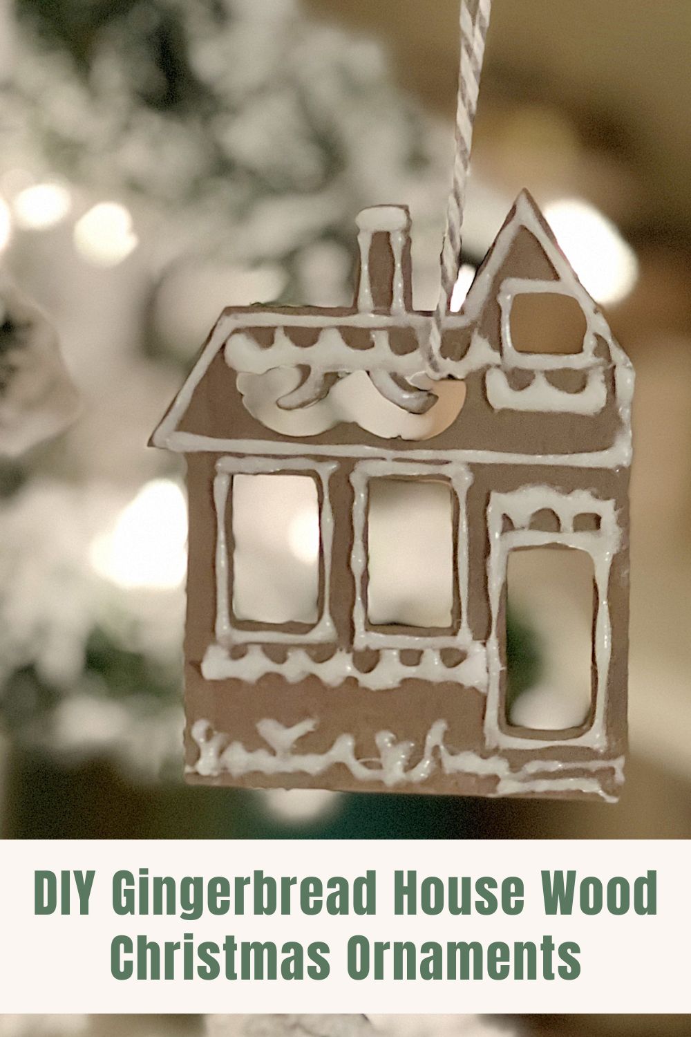 I love everything gingerbread. I love gingerbread lattes, cookies, and cake. The gingerbread house wood Christmas ornaments are so much fun!
