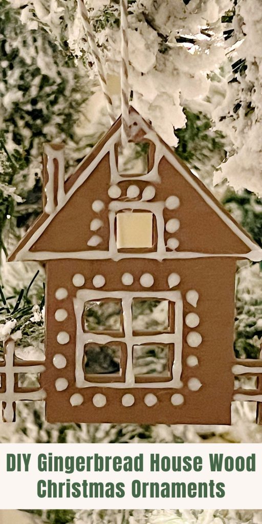 DIY Gingerbread House Wood Christmas Ornaments