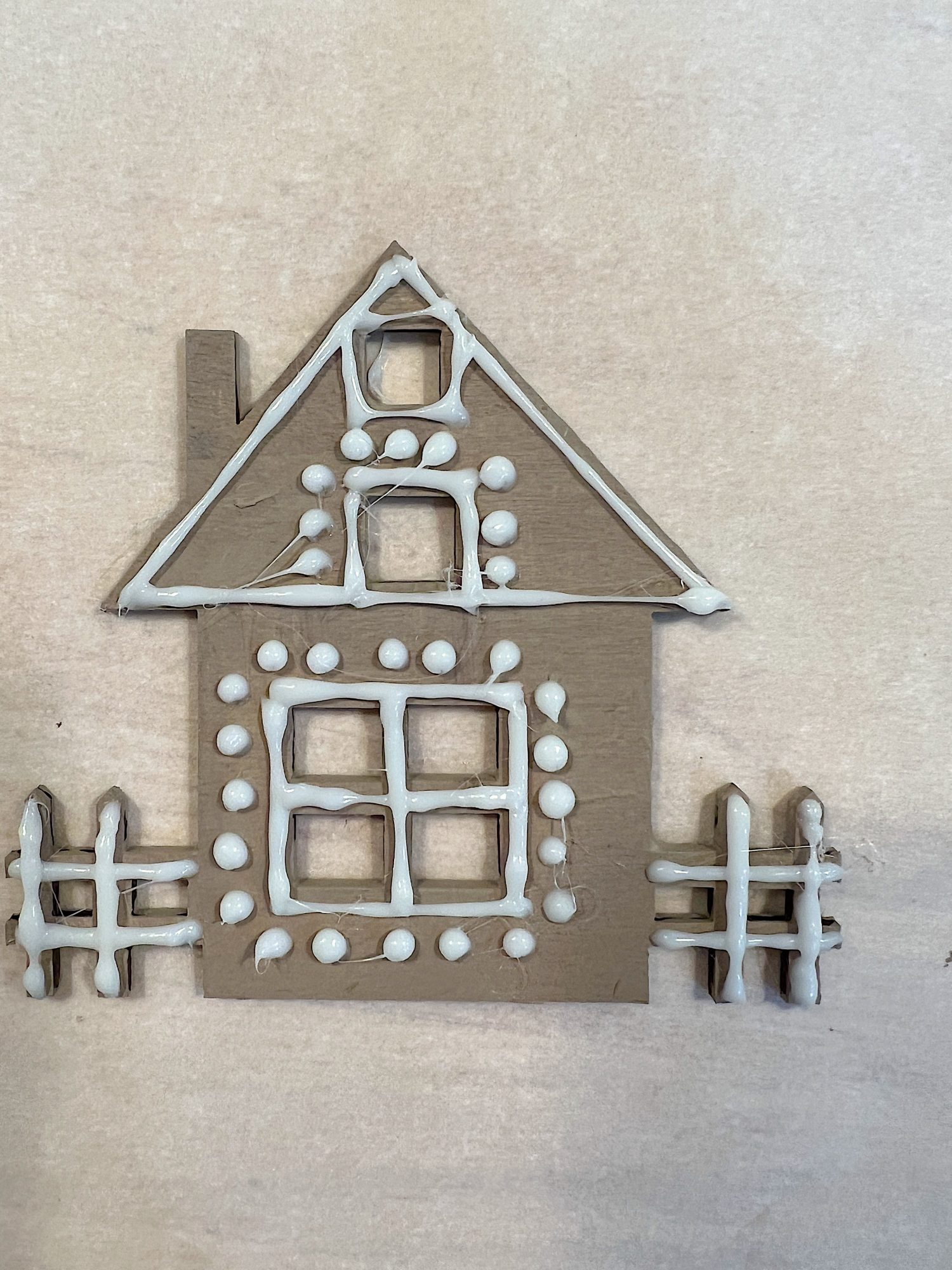 Gingerbread House Wood Christmas Ornaments