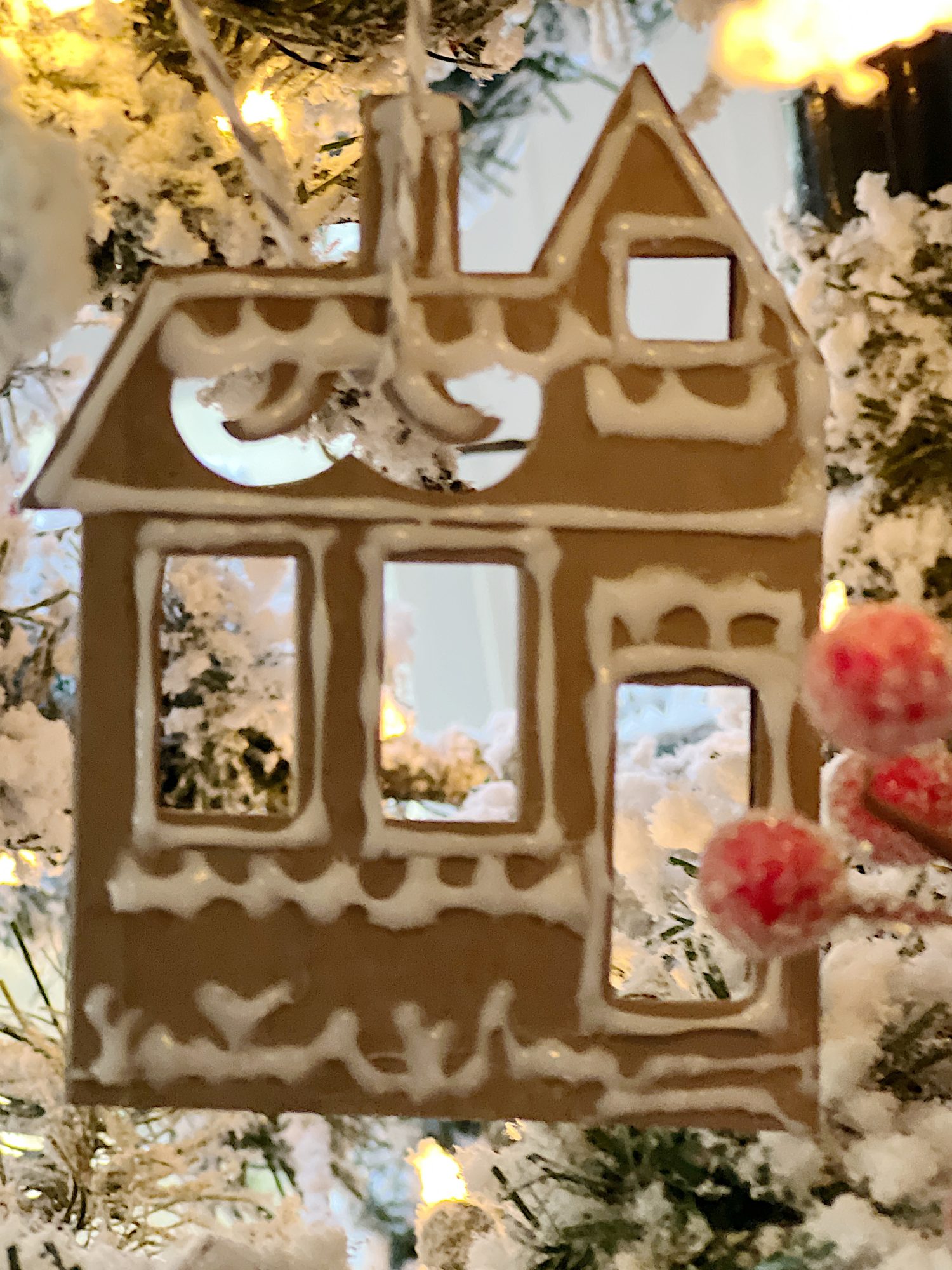 Gingerbread House Wood Ornaments