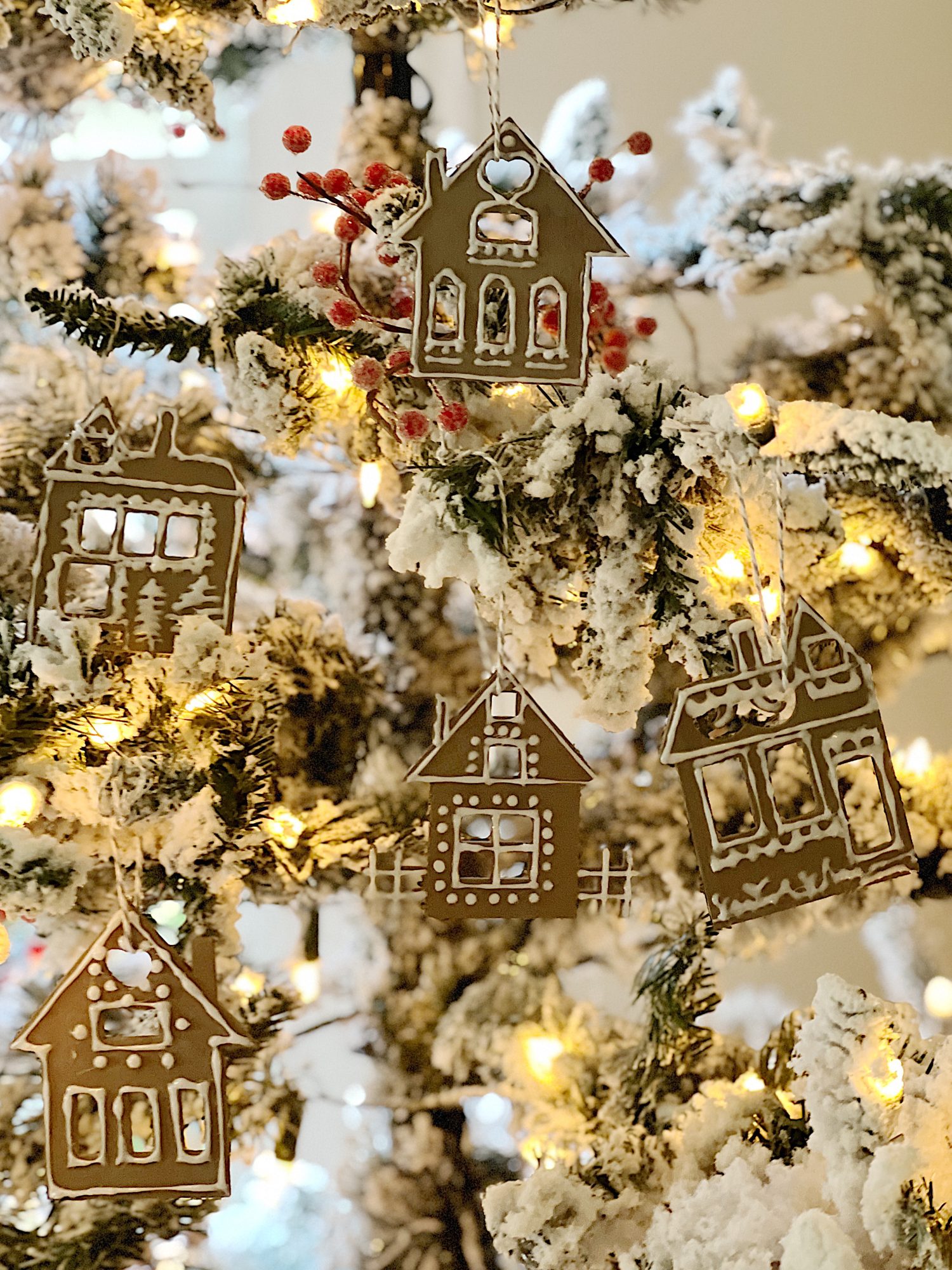 Gingerbread House Wood Ornaments