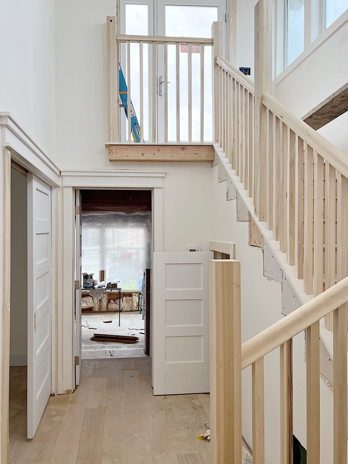staircase in beach house to the 3rd floor roof deck