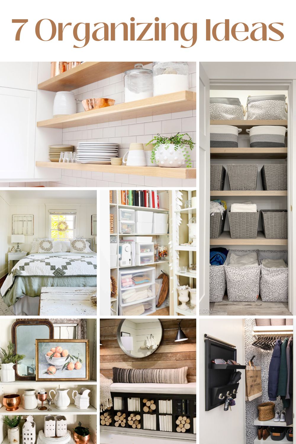 Here are seven different ideas to organize your home.