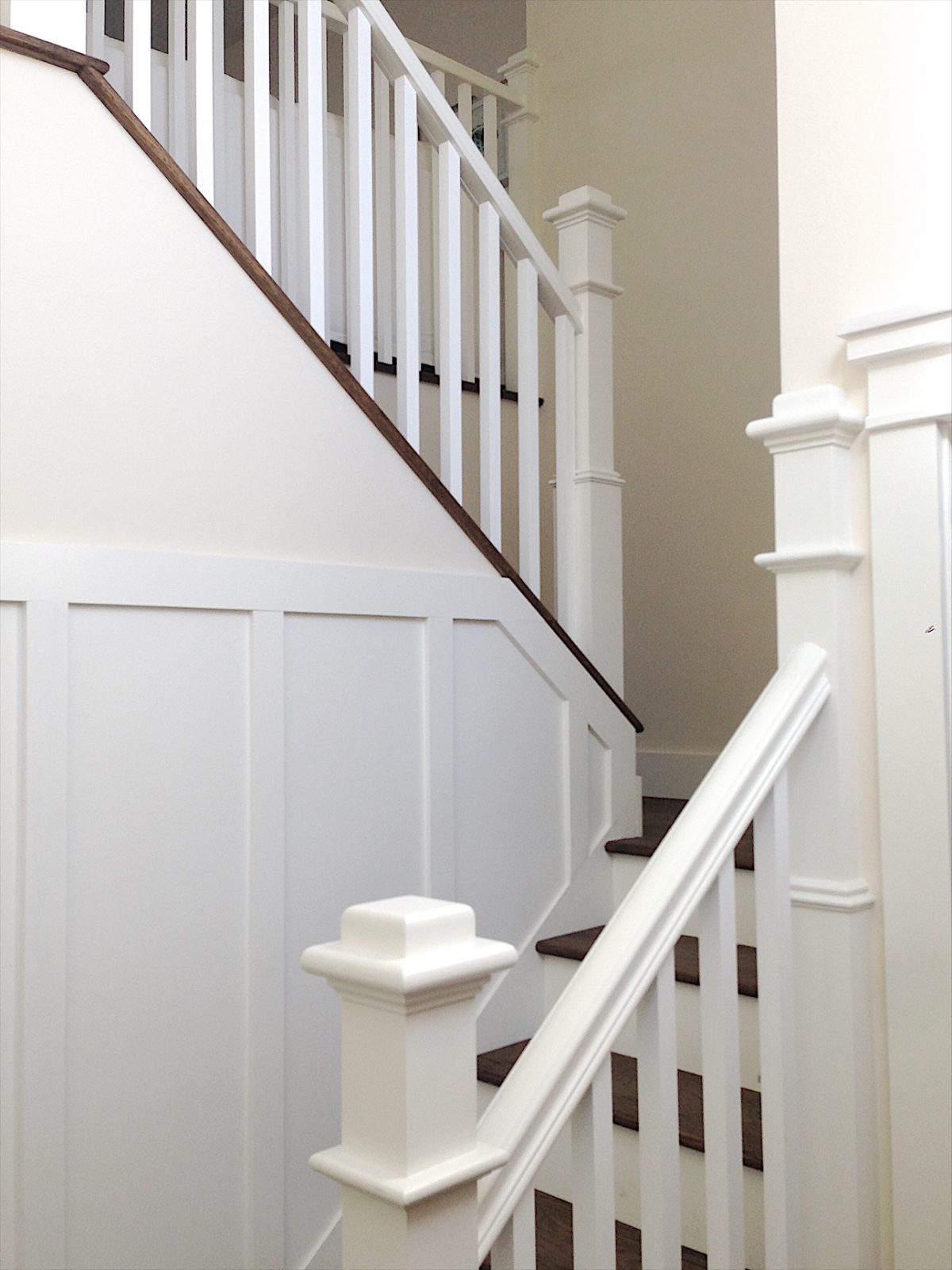 beach house entry way with board and batten and stairs