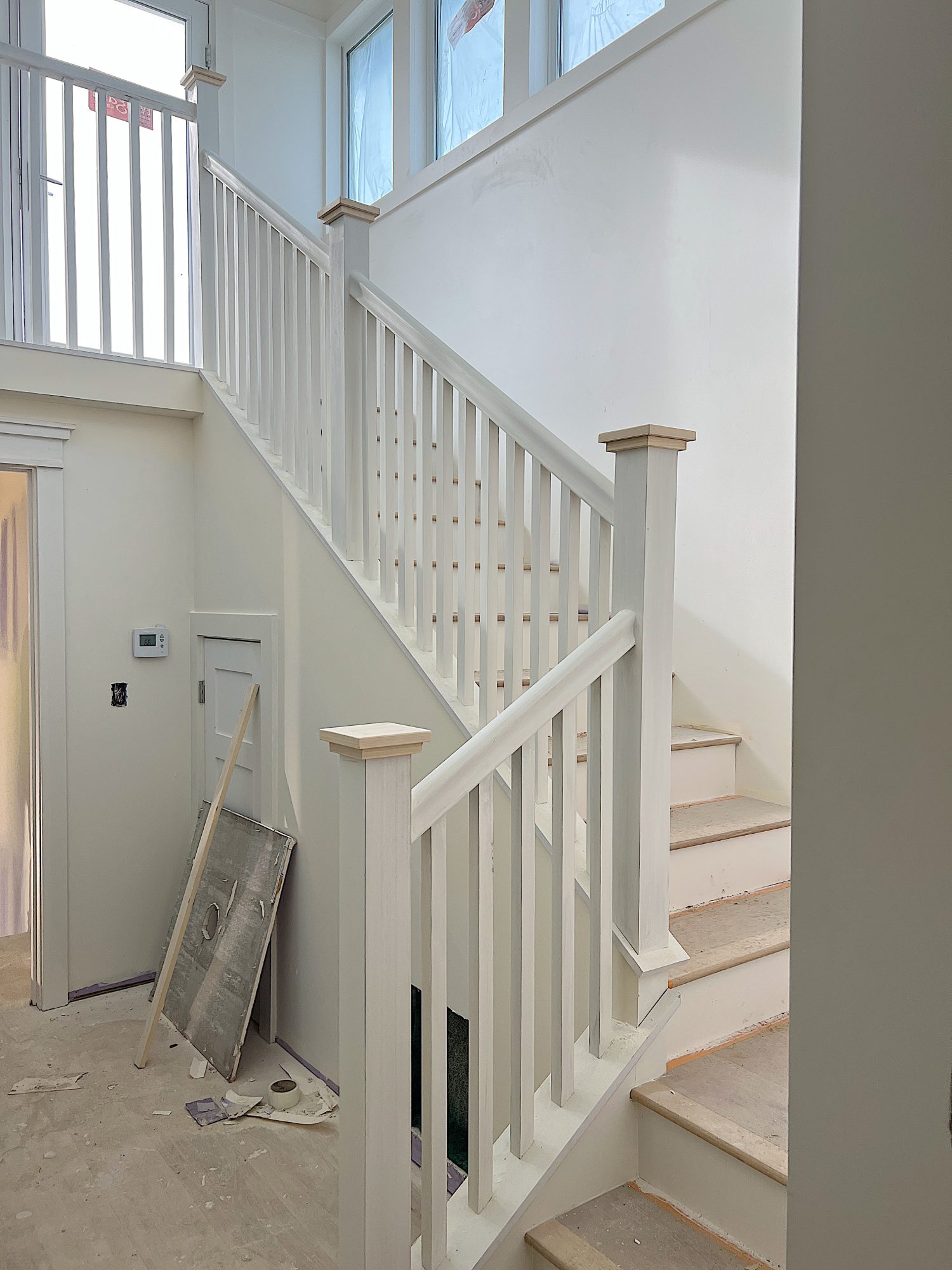 new white staircase in the beach house