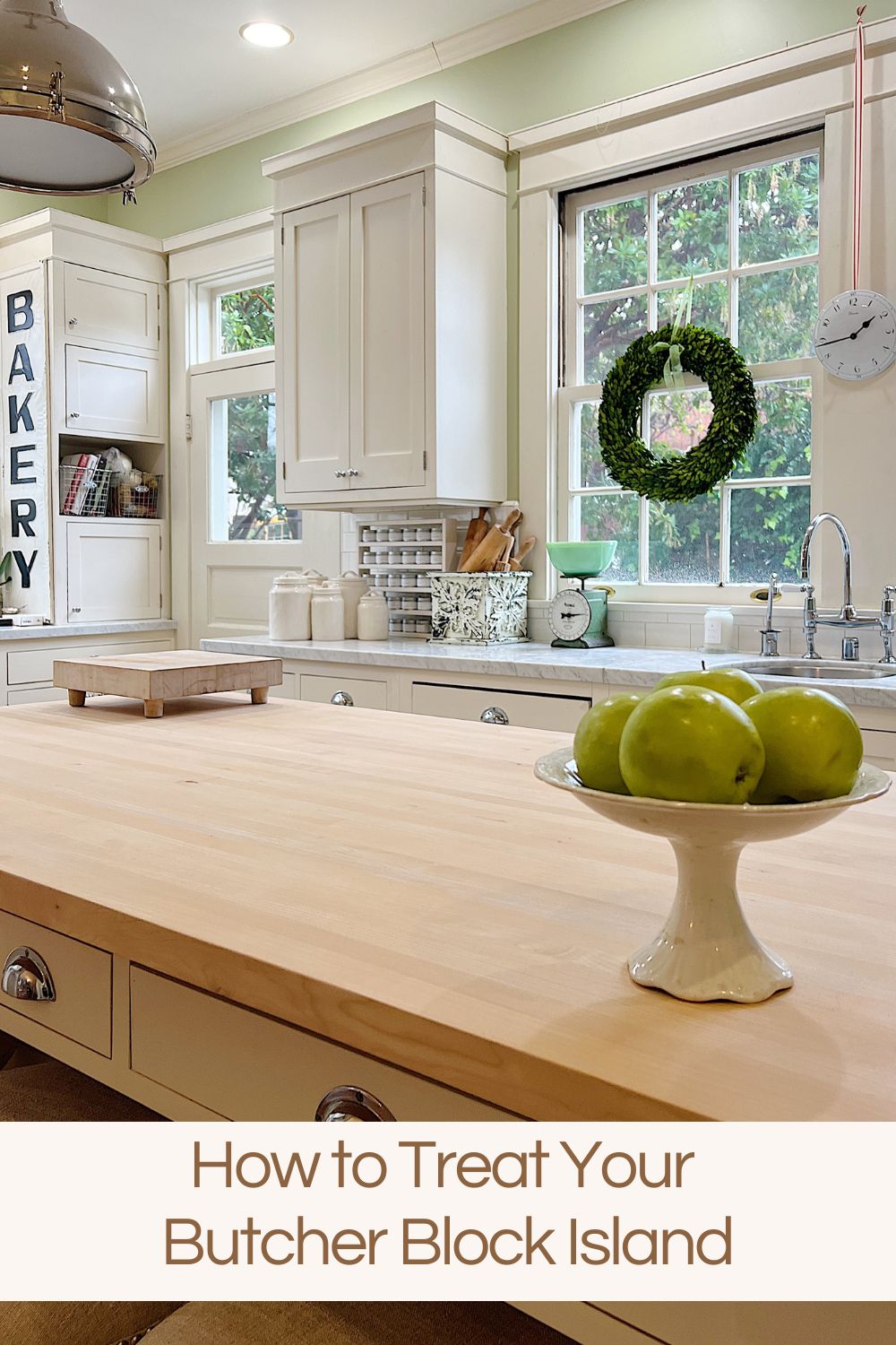 Are you looking for a way to treat your butcher block island? Mine is twenty-three years old and it looked terrible but now looks brand new!