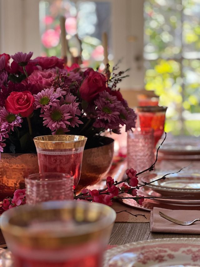 Copper Valentine Table Decorations - MY 100 YEAR OLD HOME