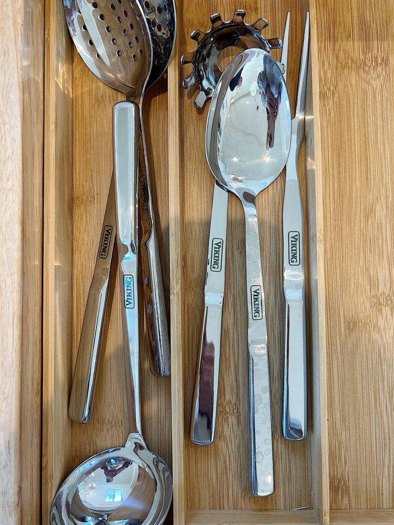 silver Viking serving utensils