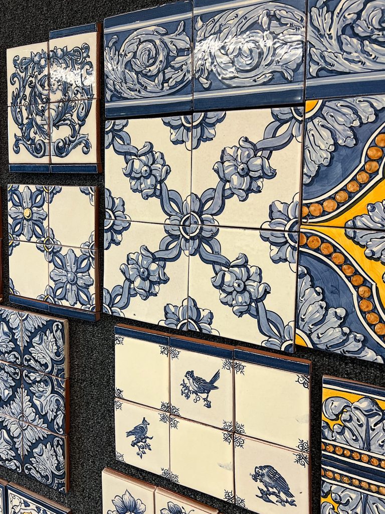 hand painted tiles dtreated by an artist at Mission Tile West