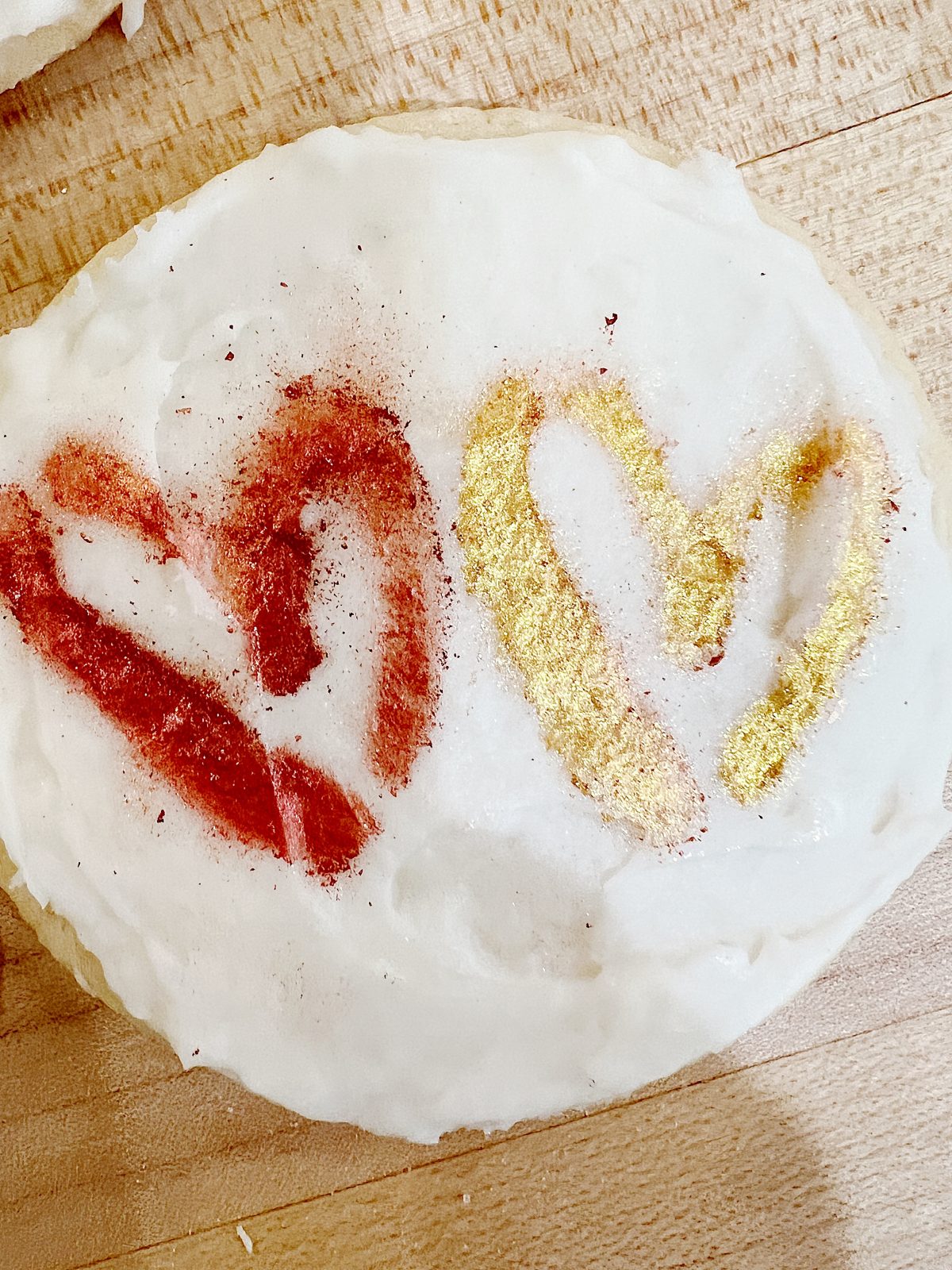 Valentine Cookies Decorated with Edible Luster Dust