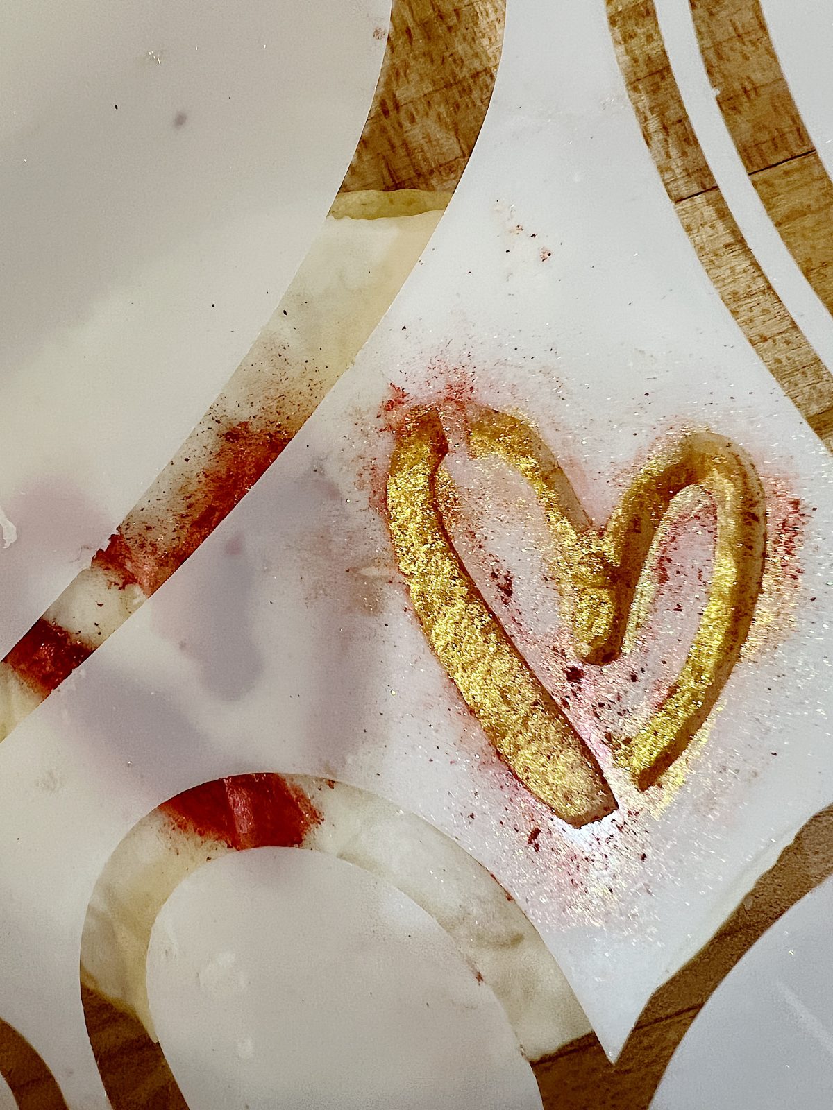Valentine Cookies Decorated with Edible Luster Dust
