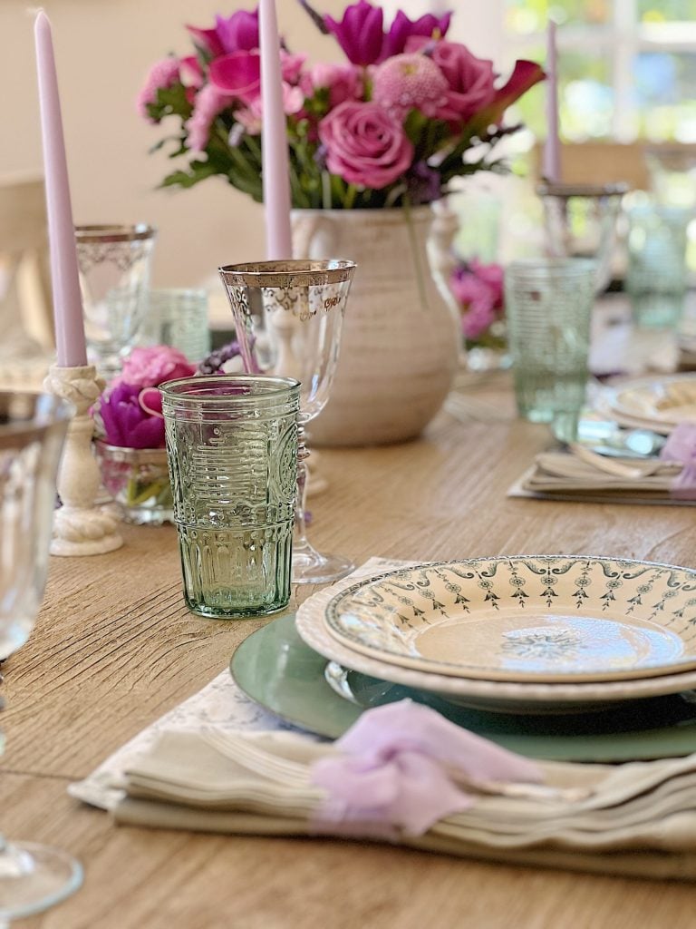 Dining Room Spring Table Decor