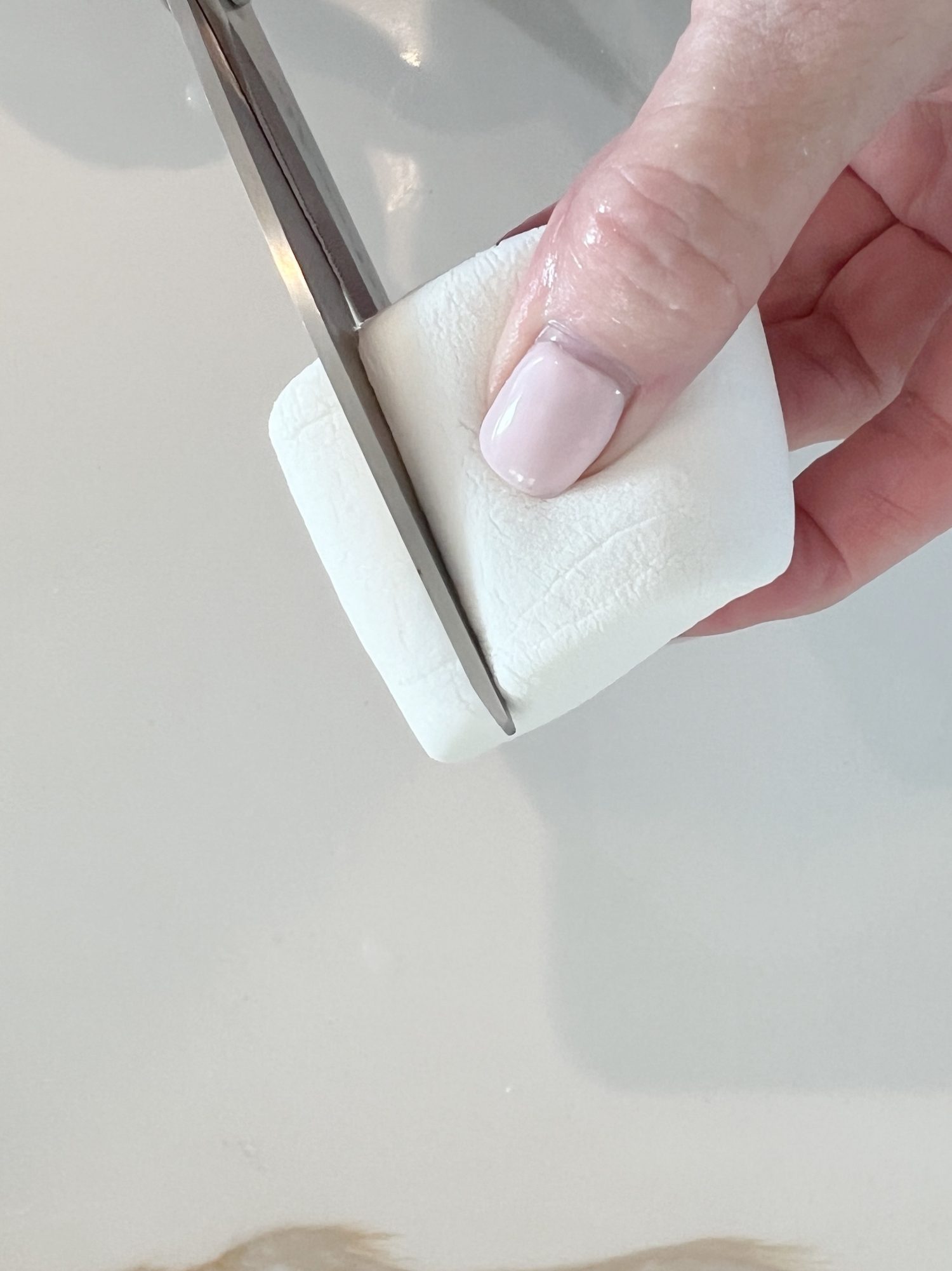 How to cut a marshmallow in to a flower