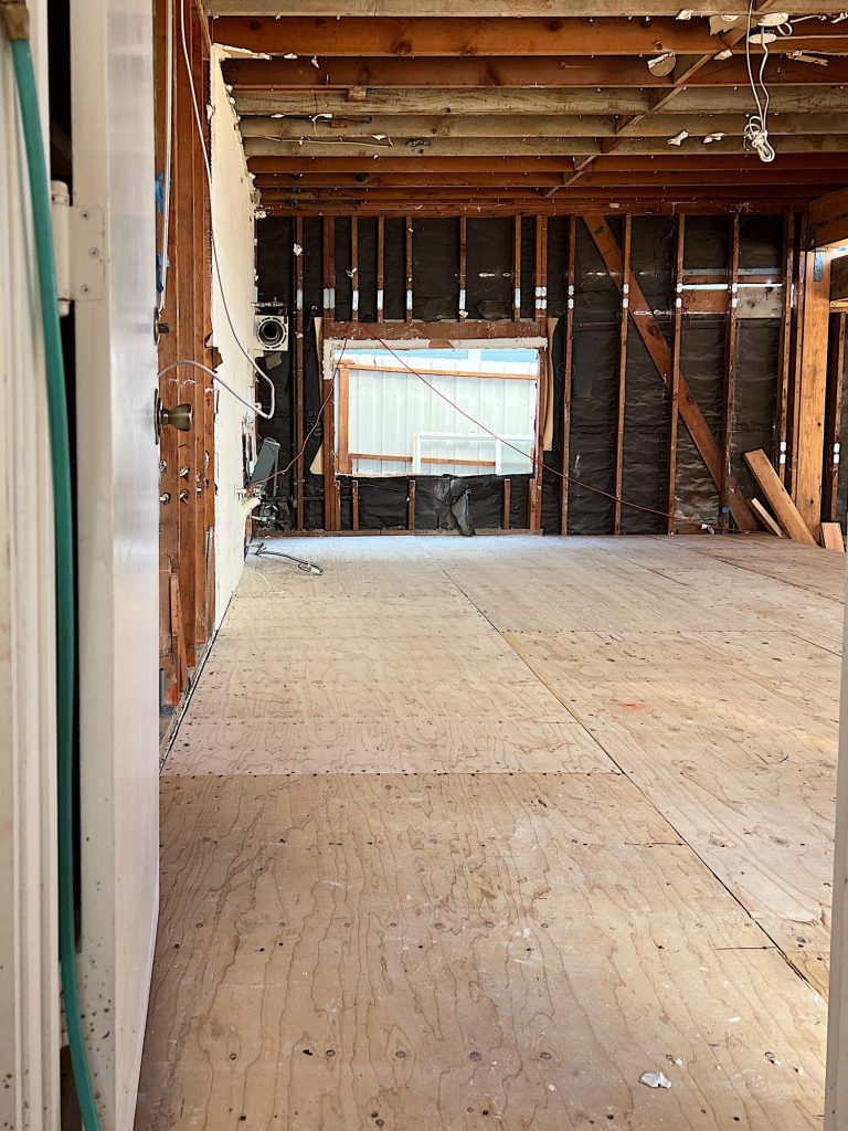 Converting garage space to a bedroom