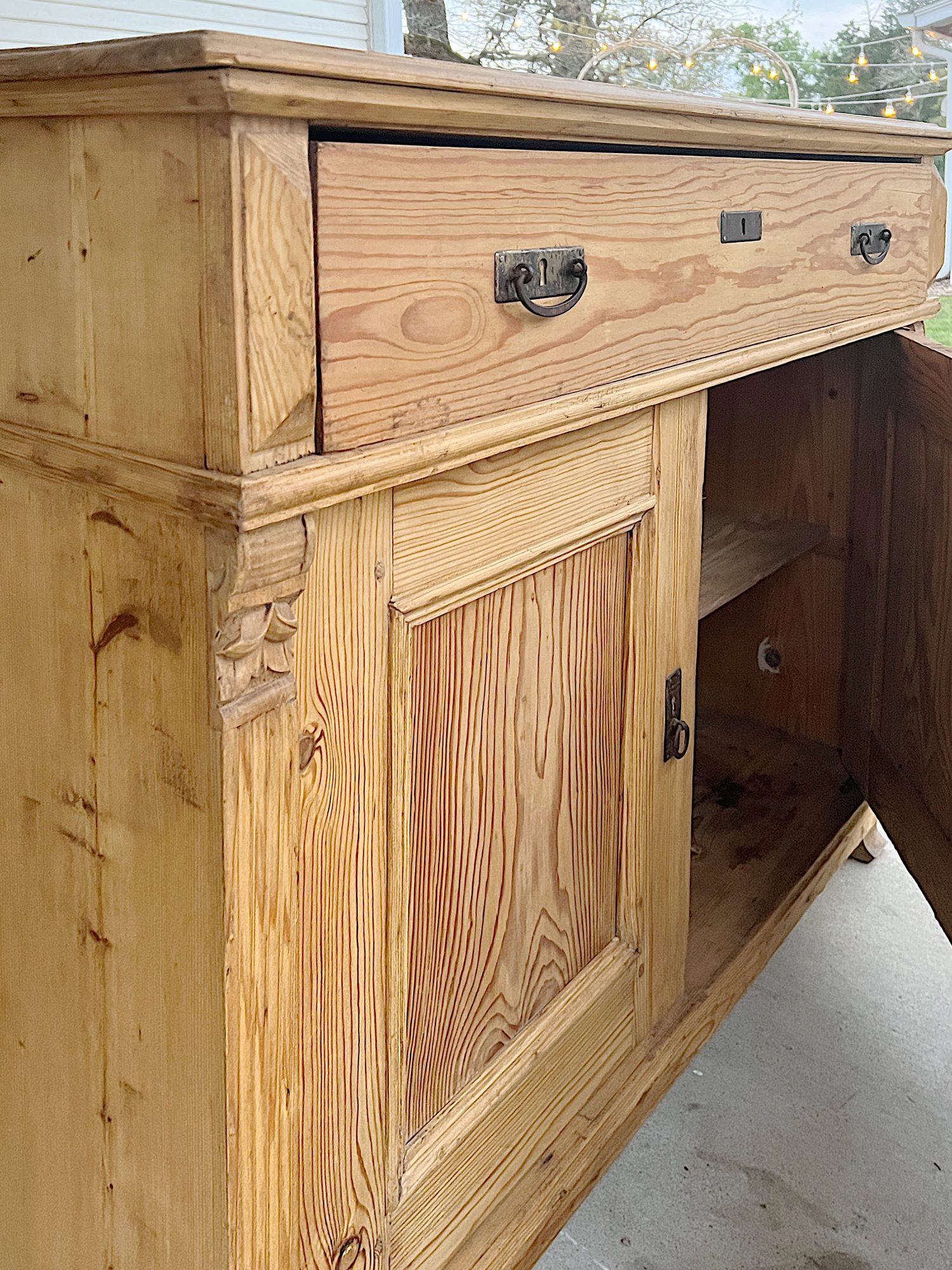 One of the vintage wood cupboards I bought at the Round Top Antique Fair
