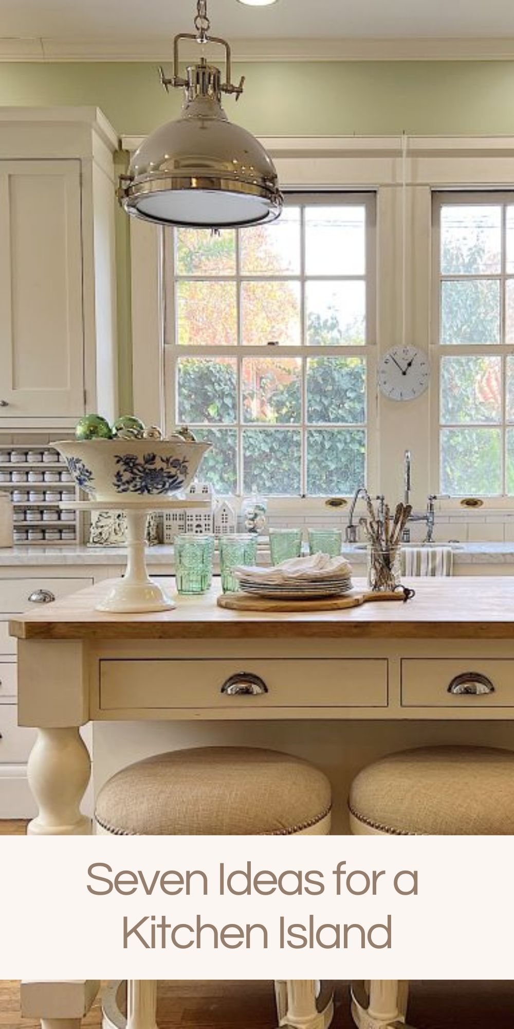 Kitchen Islands are not only practical, but they increase the value of your home. Today I am sharing my white kitchen island and seven ideas for yours.