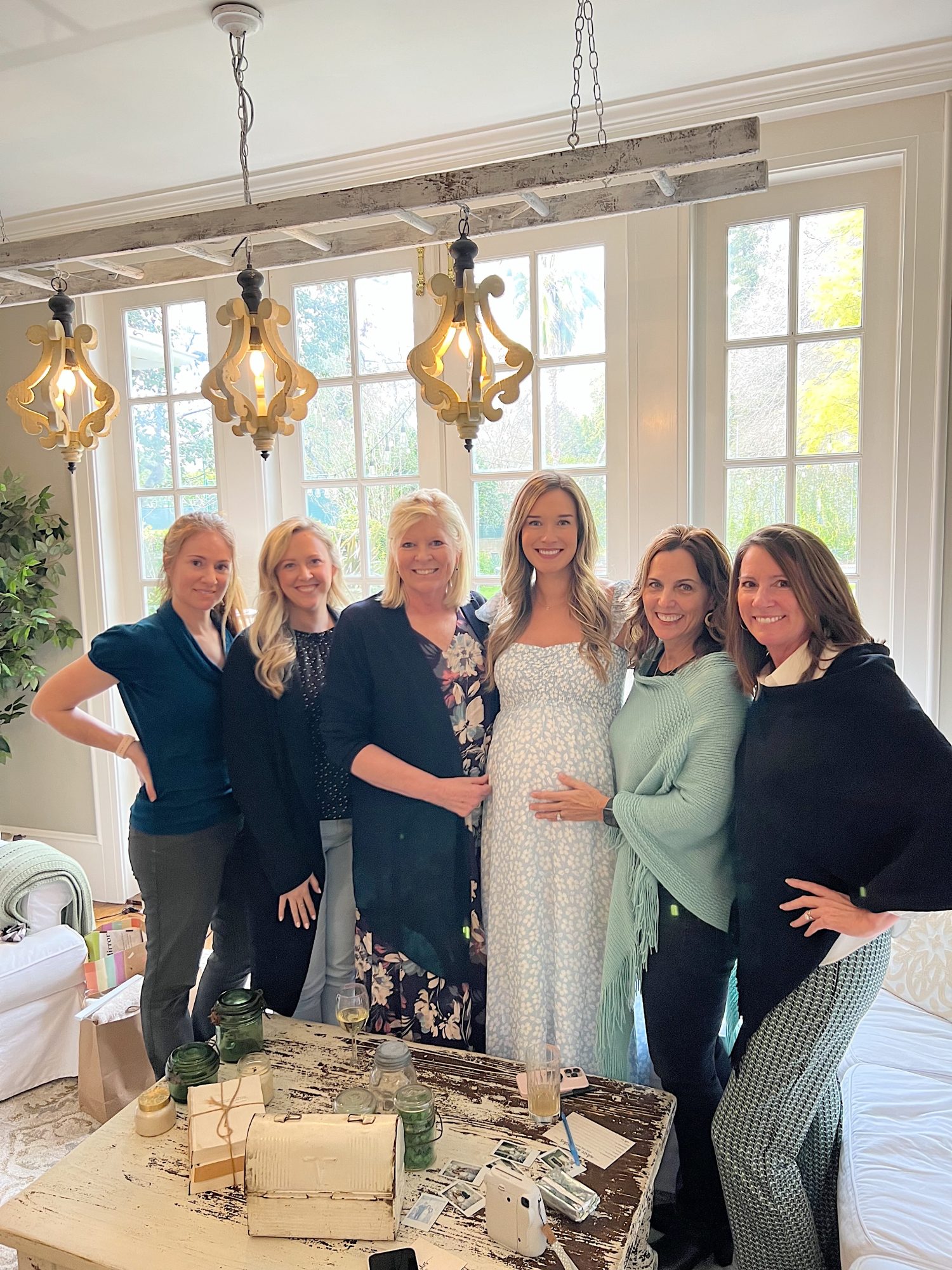 Charlotte, the momma to be, and five other women.
