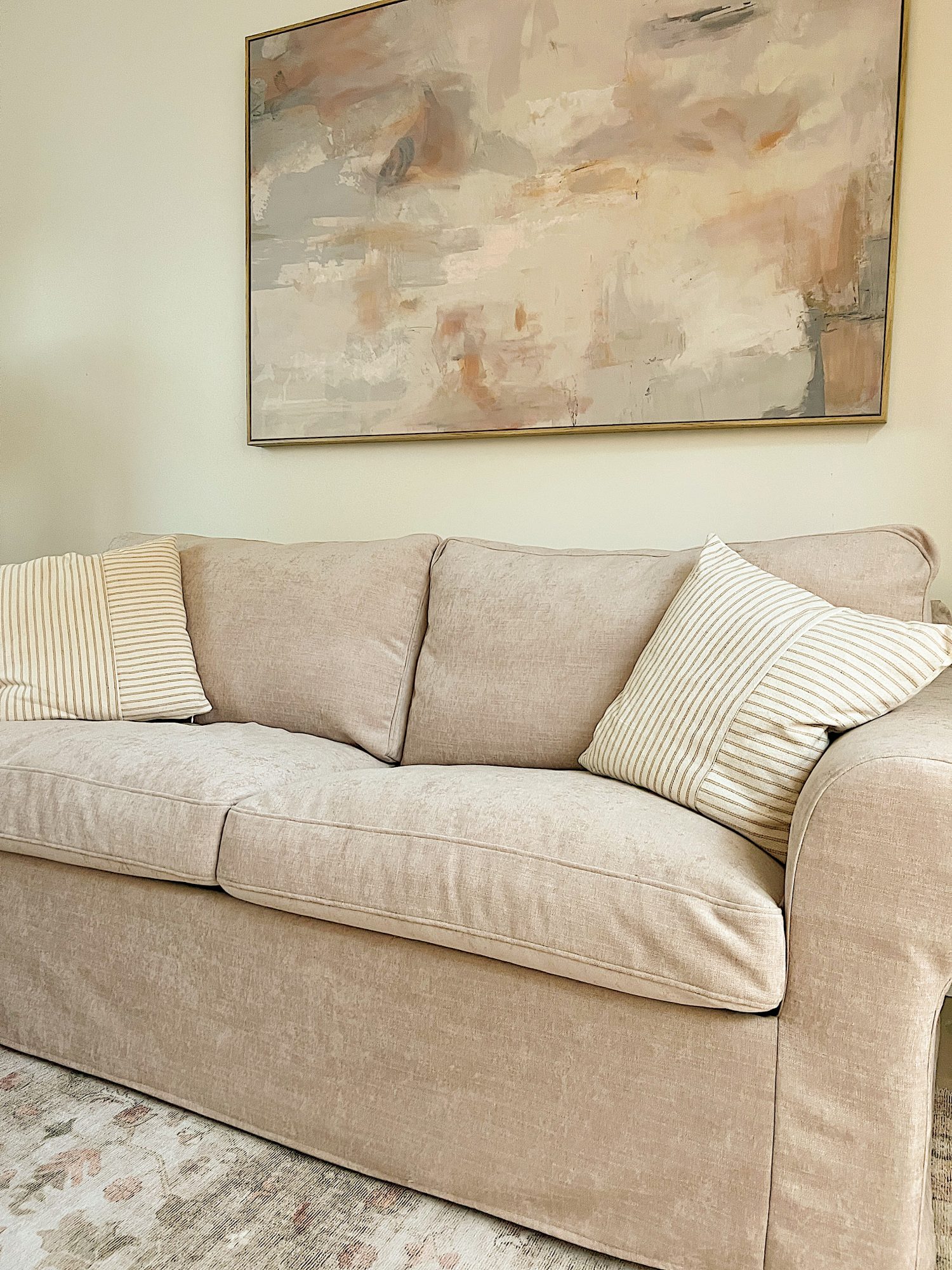 How to repaint a store-bought painting to highlight the colors.