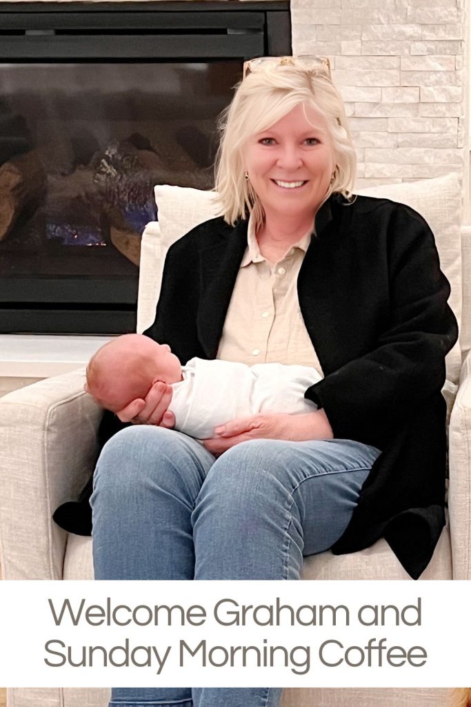 My first photo with our grandson Graham.