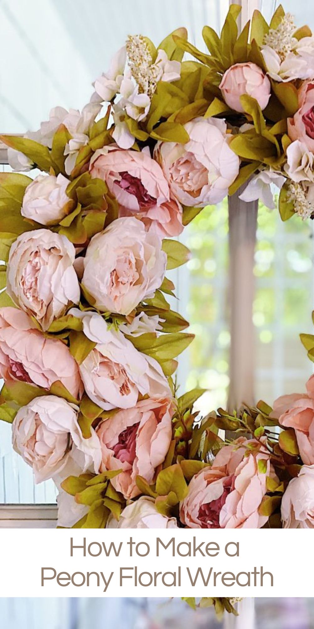Spring is here in full bloom and today I am sharing an easy DIY How to Make a Peony Floral Wreath. Isn't it awesome?