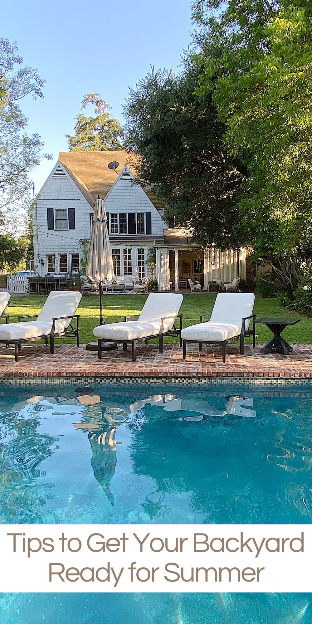 It's almost June and summer is almost here. Today I am sharing tips to help you get your backyard ready for summer and a pool party.