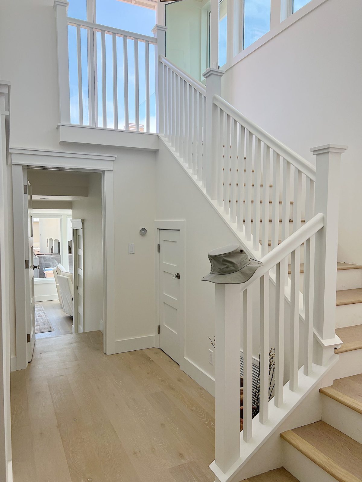 The new stairway leading to the third floor deck at our beach house.