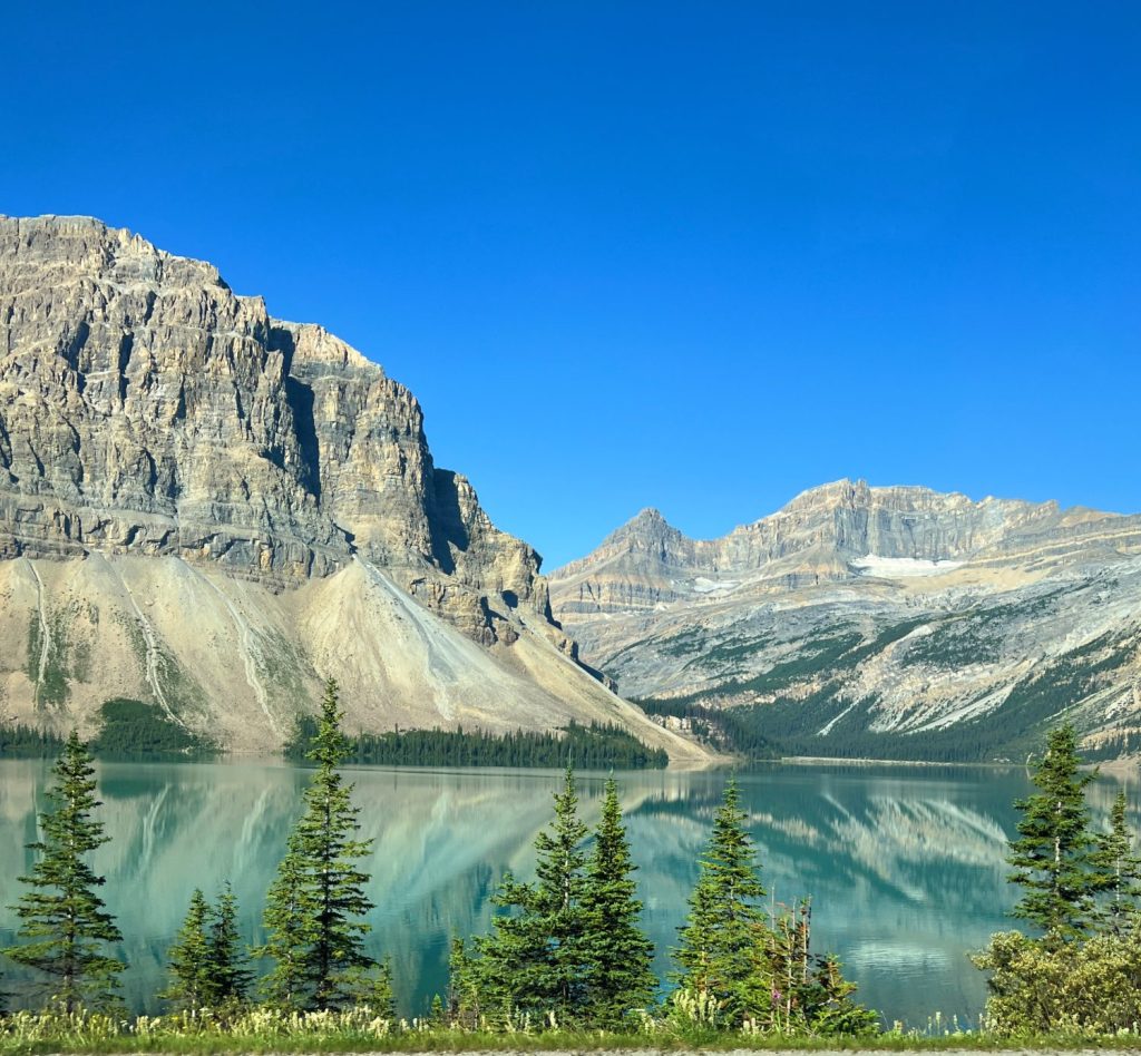 Spectacular views of the lakes and rivers in the Canadian Rockies.