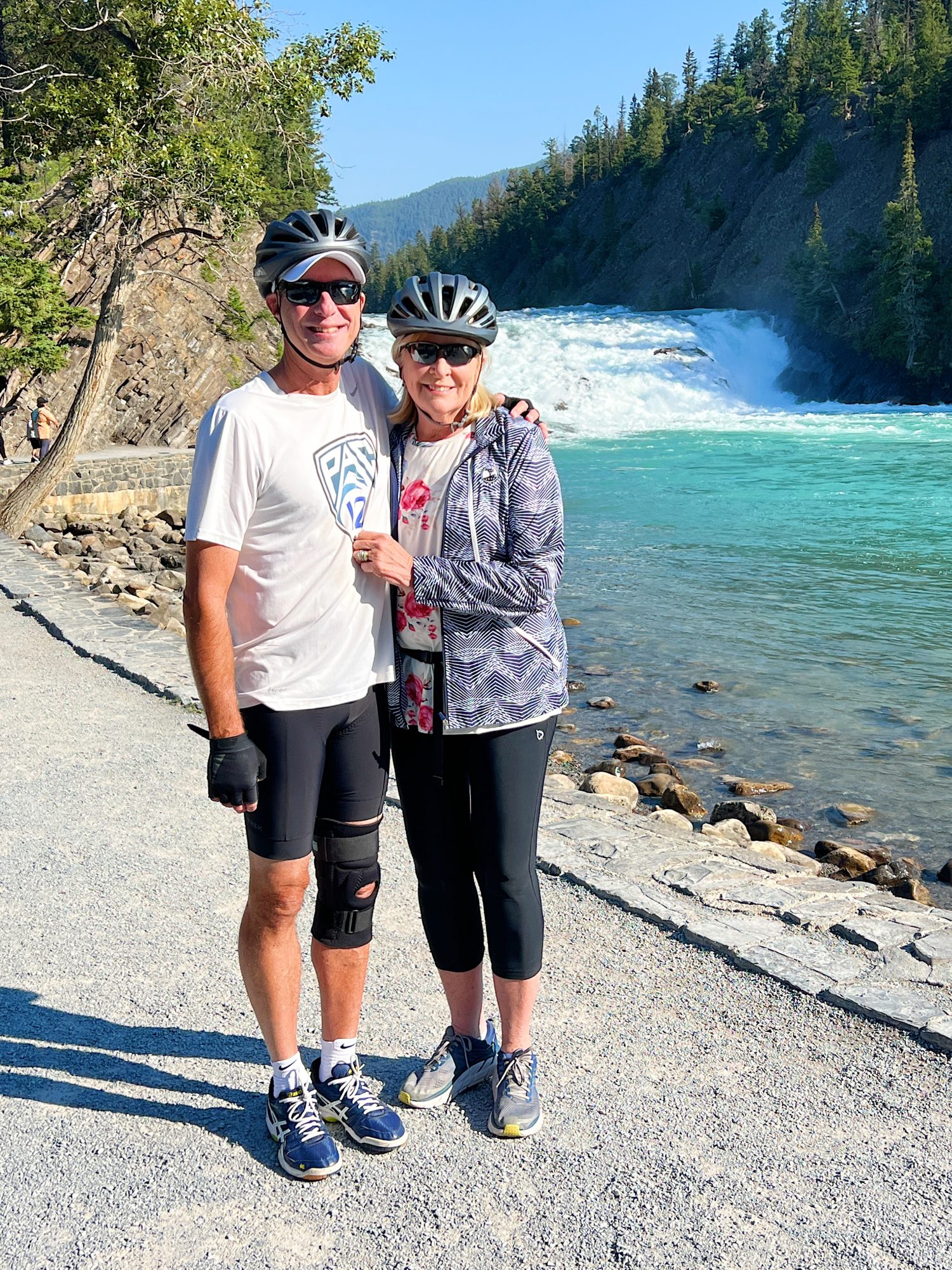 Dave and I in the Canadian Rockies on our bike trip.