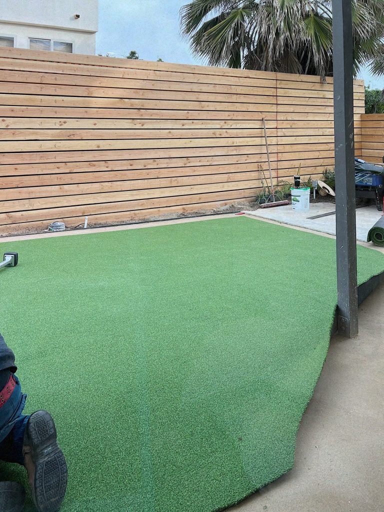 Building a Backyard Putting Green - Adding the Turf