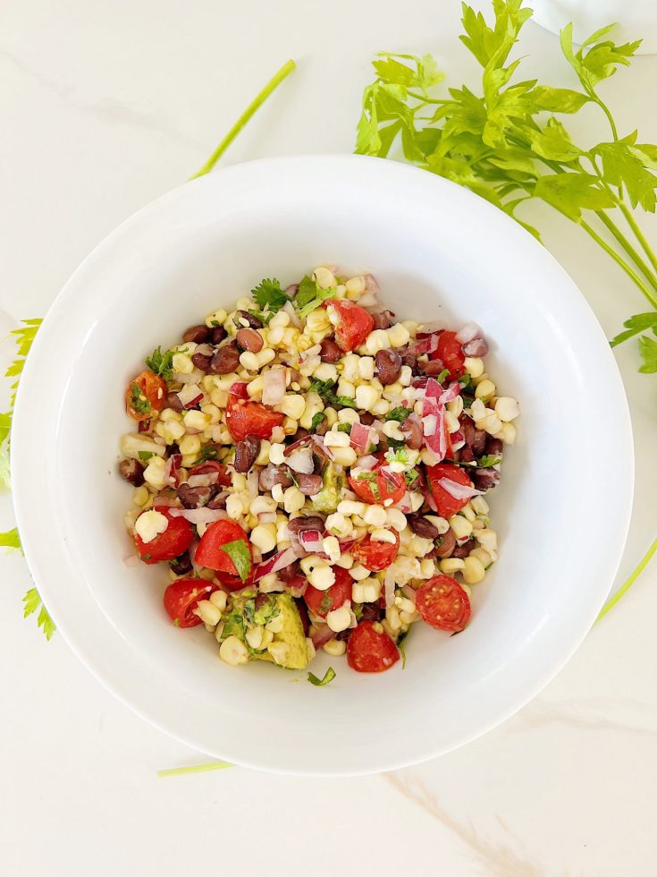 Recipe for Grilled Corn Salad with Avocado and Black Beans