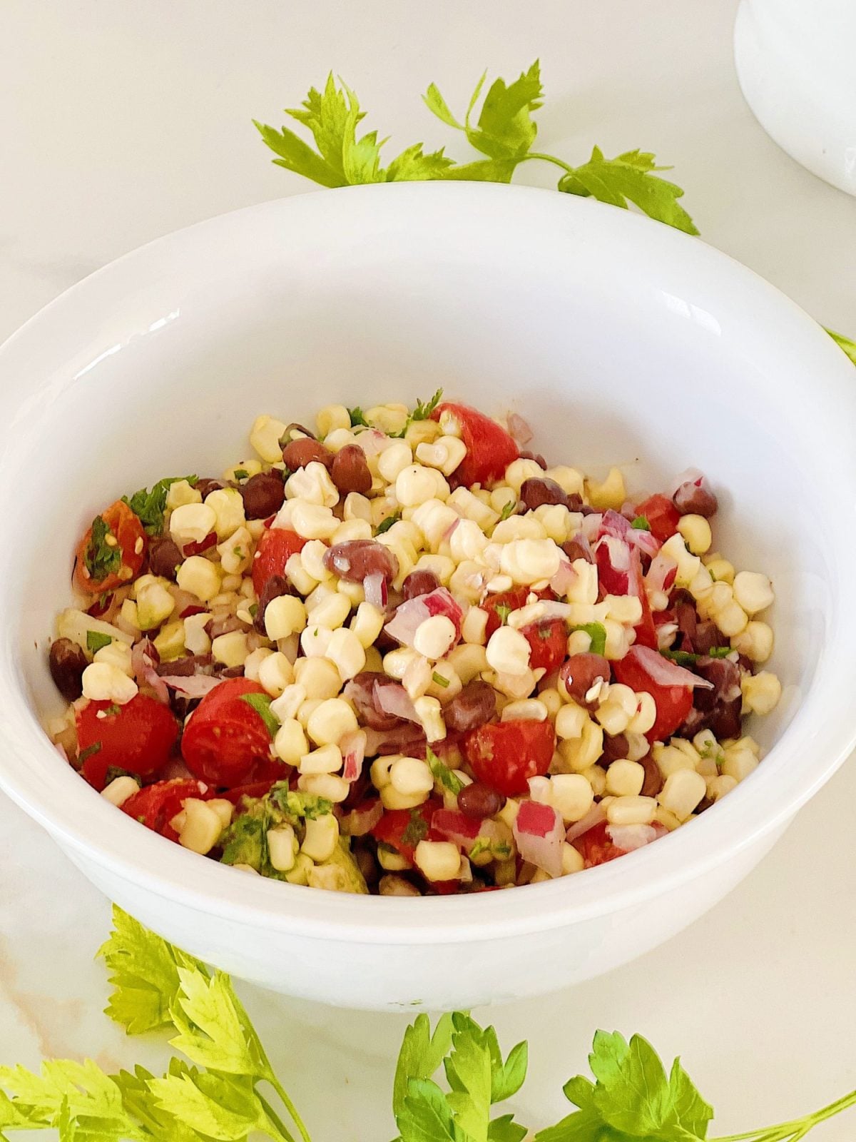 Recipe for Grilled Corn Salad with Avocado and Black Beans
