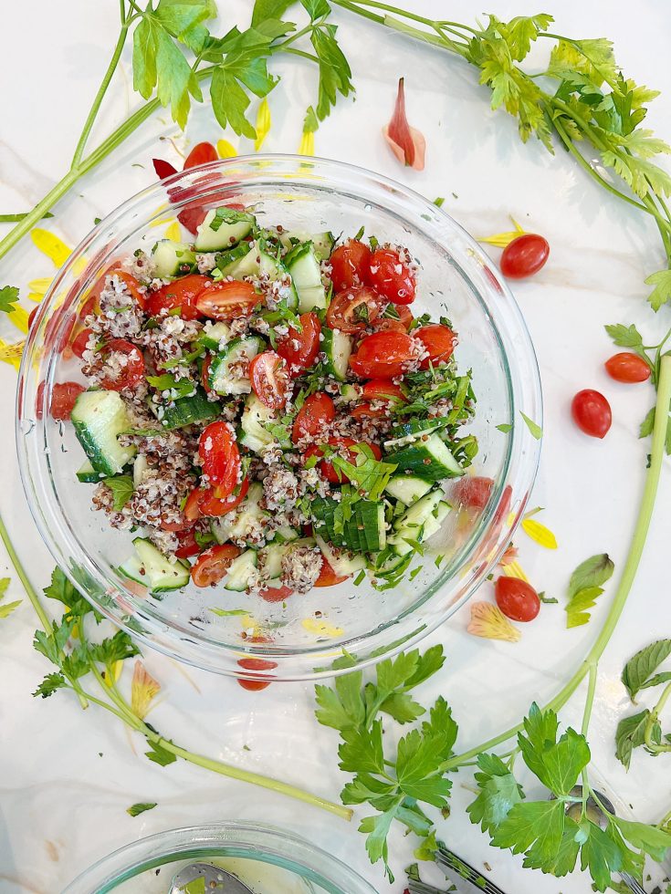 Recipe for Quinoa Salad with Fresh Herbs and Lemon Dressing