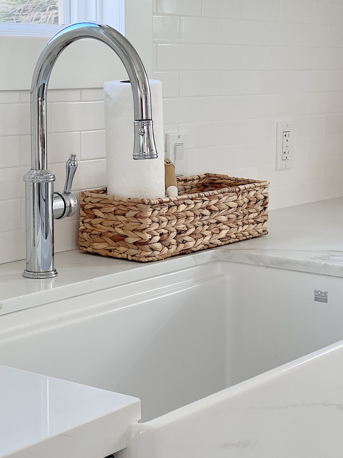 Our kitchen at the beach house and California faucets and hardware.