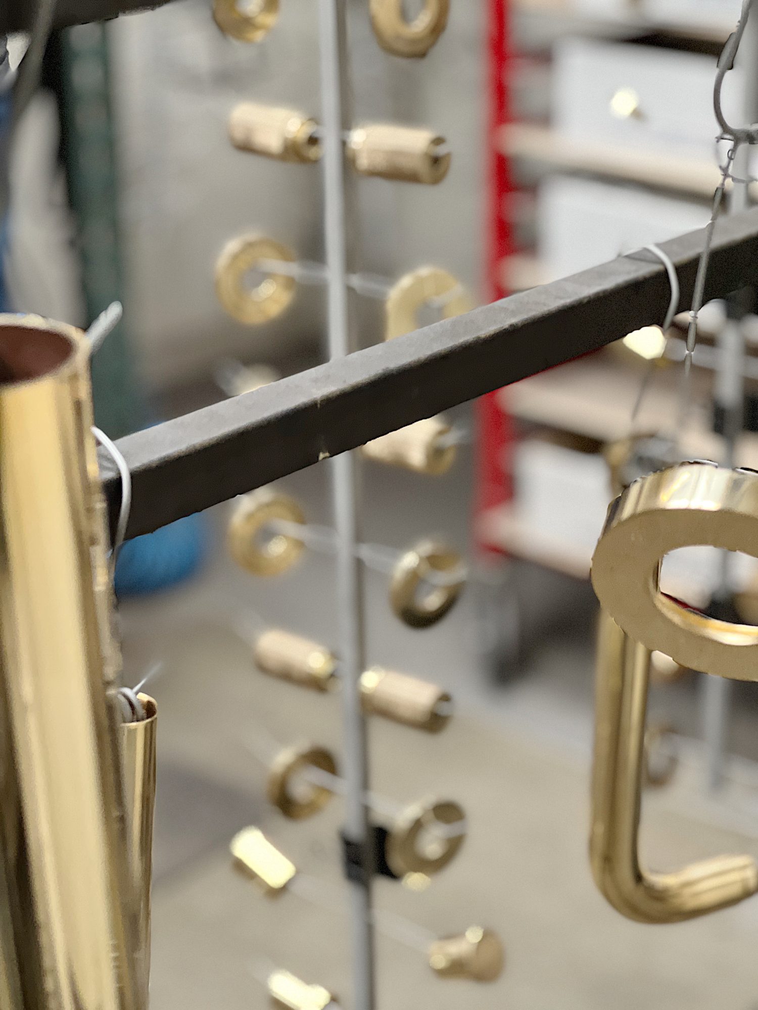Touring the California Faucets factory and warehouse.