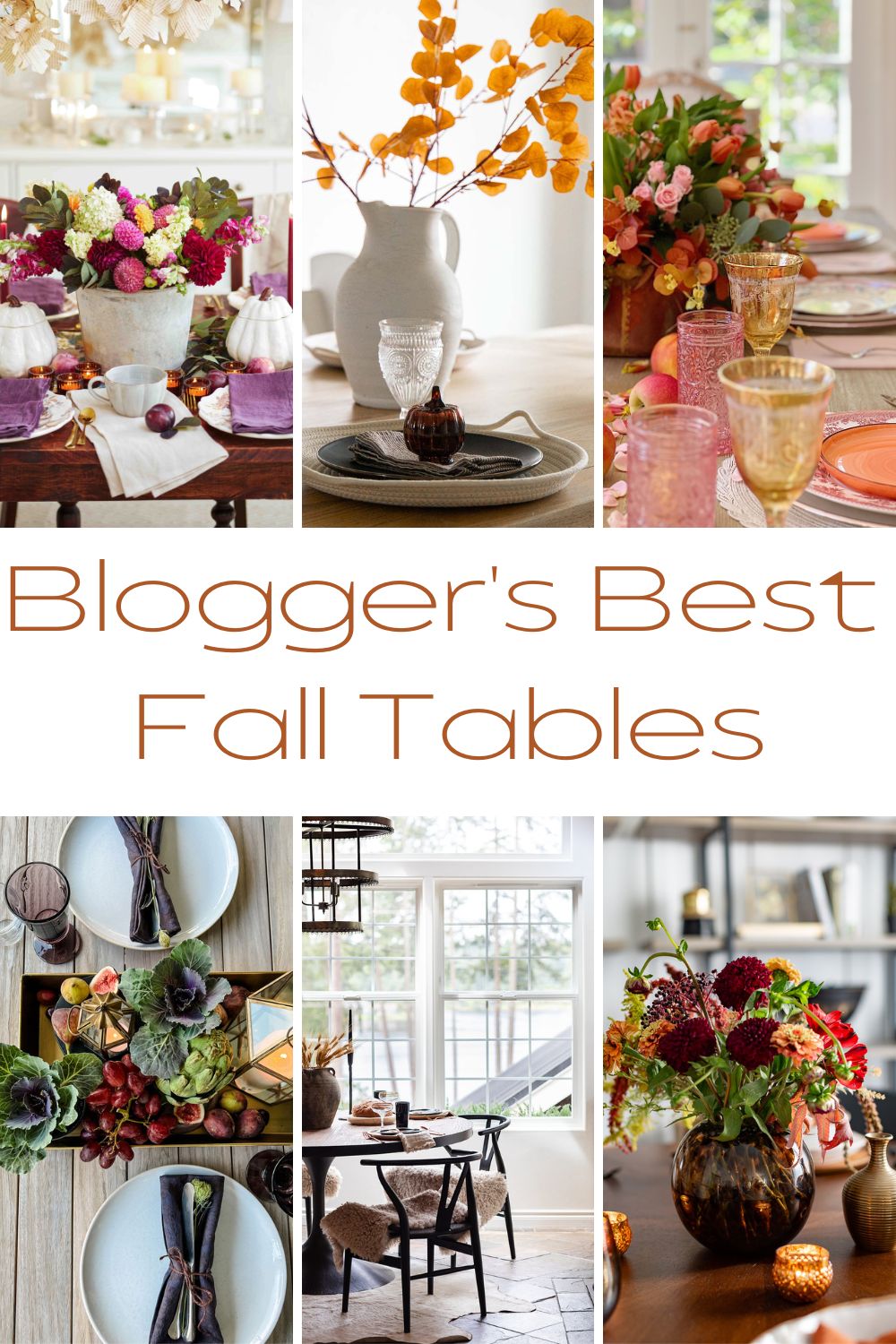 Six fall tables created by bloggers.
