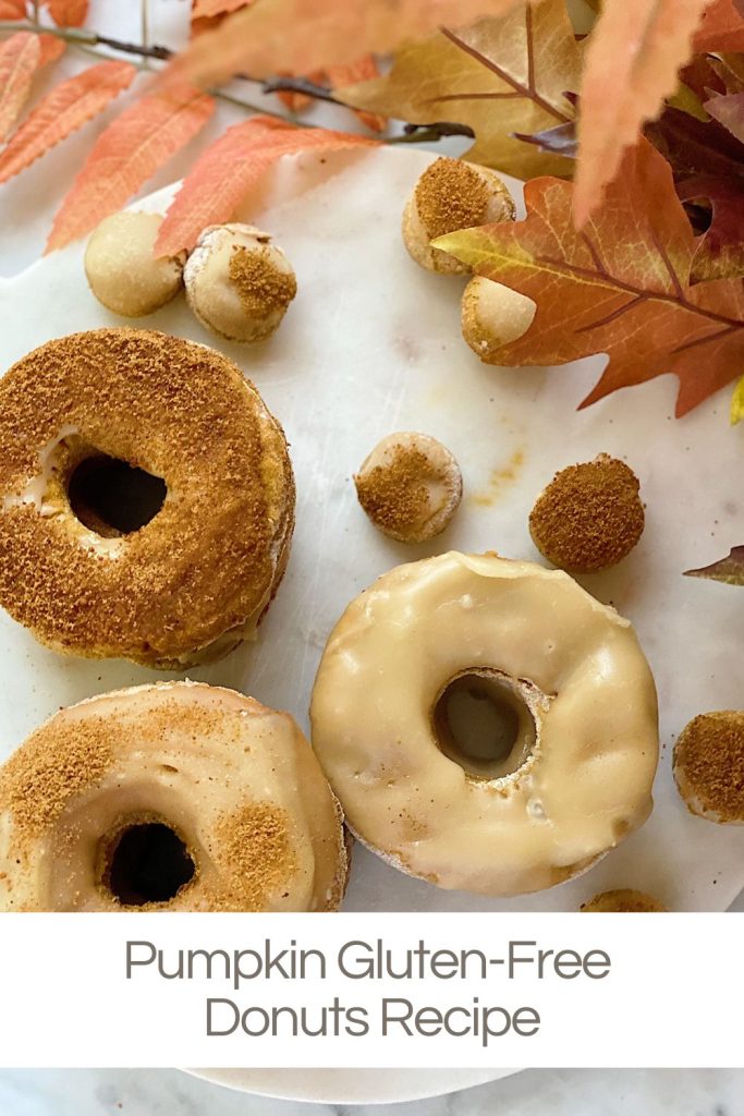 Homemade gluten-free Pumpkin donuts with glaze.