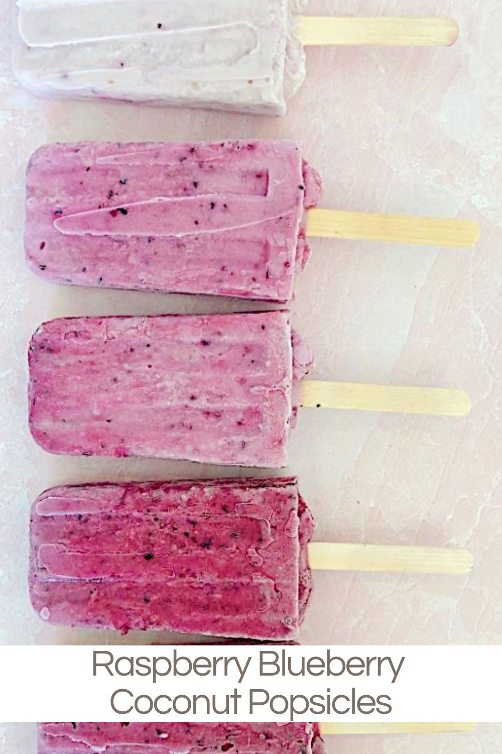 The weather is still hot so I made these Raspberry Blueberry Coconut Popsicles. They are healthy and the best popsicles!