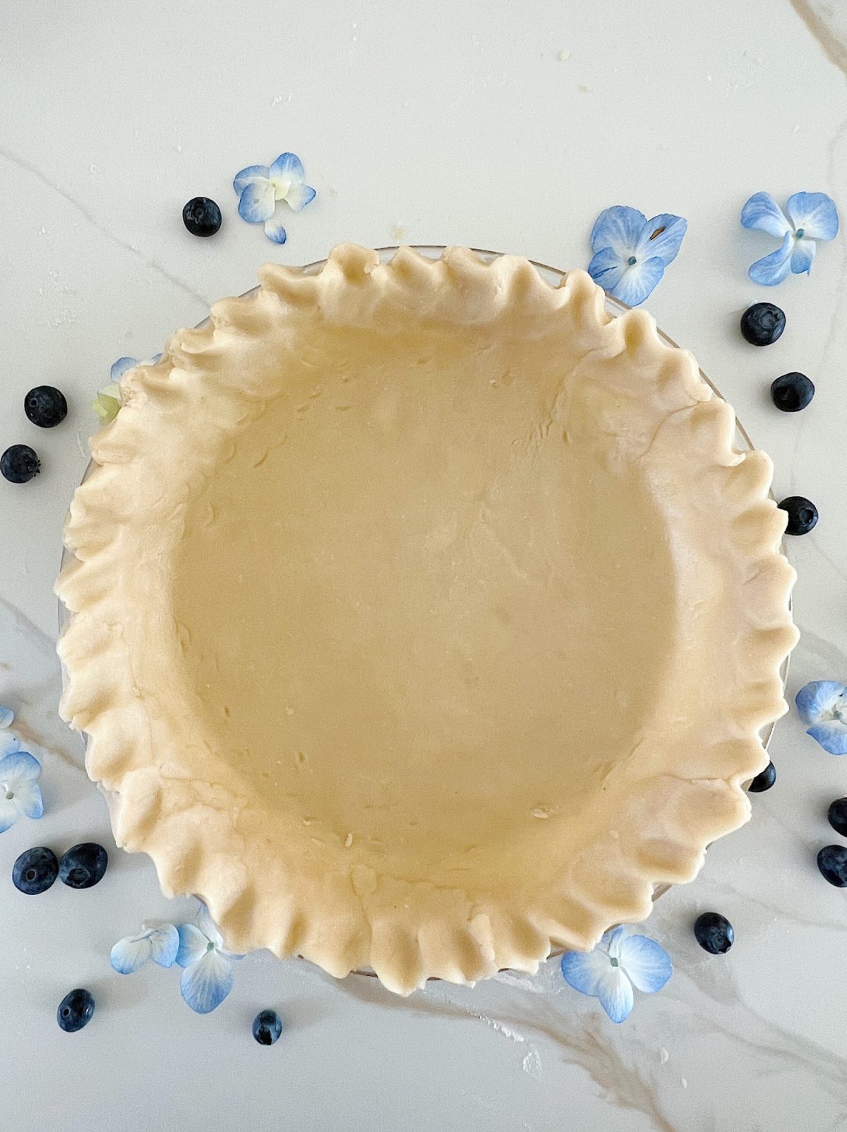 How to make a homemade lemon blueberry pie.