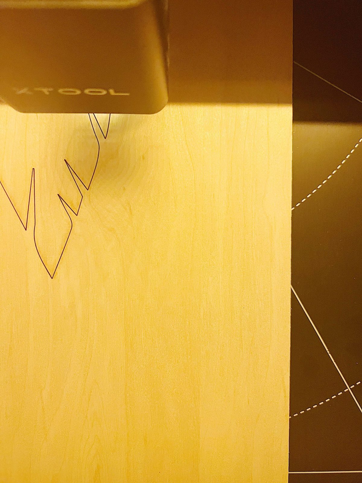 Designing and cutting a fall leaf wood charger with an xtool m1 laser cutting machine.